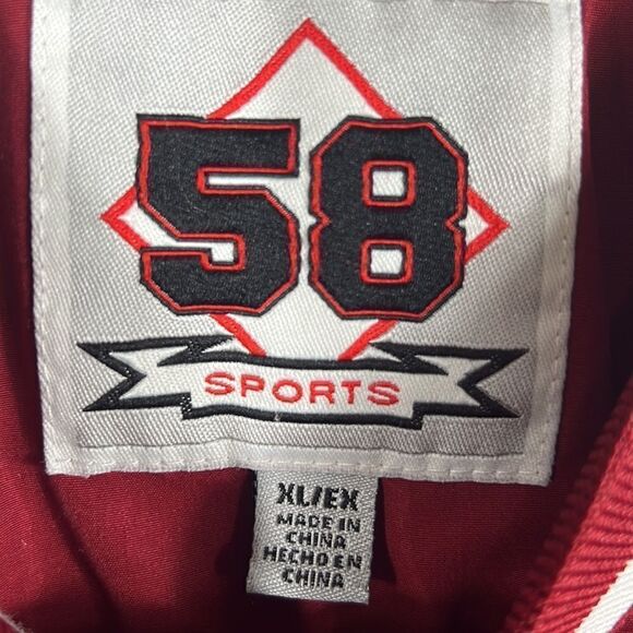 🔥🏈 Vintage OKLAHOMA OU SOONERS Polyester Embroidered Pullover Jacket - XL -EUC - Picture 7 of 15